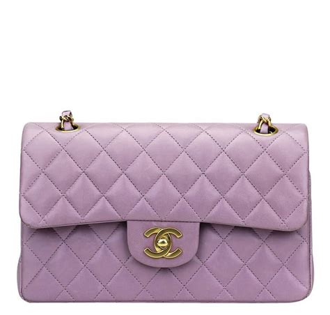 mini purple chanel bag|chanel flap bag lambskin.